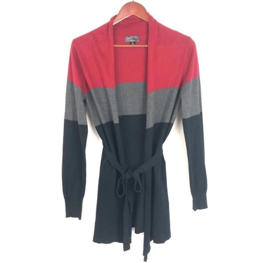 Women's Colorblock Wrap Sweater Cardigan
